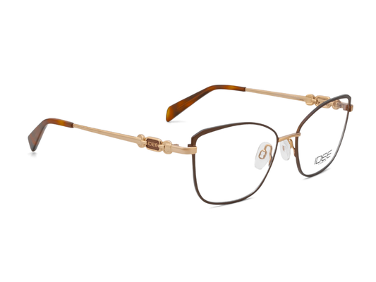 IDEE Rectangle Brown Semi-Rimmed Eyeglasses - Unisex