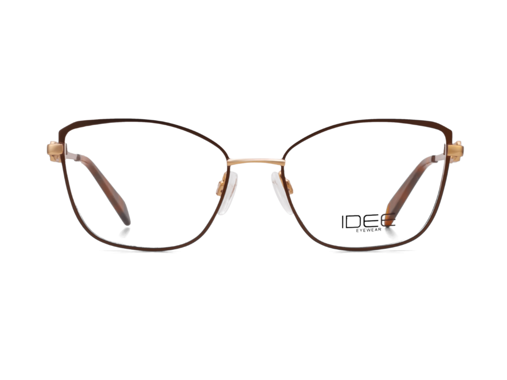 IDEE Rectangle Brown Semi-Rimmed Eyeglasses - Unisex