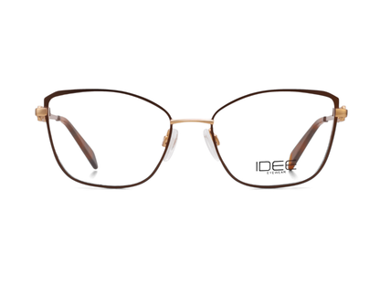 IDEE Rectangle Brown Semi-Rimmed Eyeglasses - Unisex