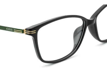 IDEE Rectangle Black Full-Rimmed Eyeglasses - Unisex