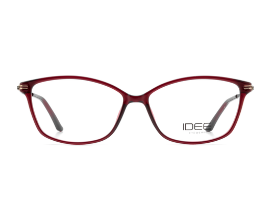 IDEE Rectangle Burgundy Full-Rimmed Eyeglasses - Unisex