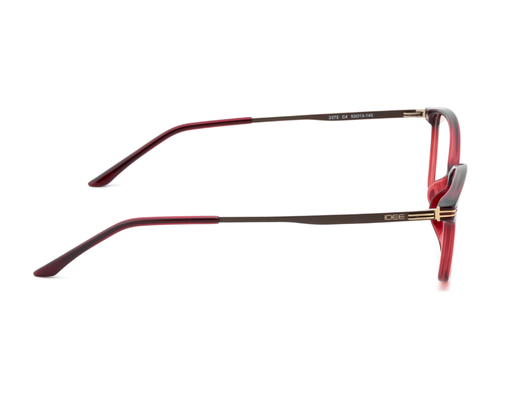 IDEE Rectangle Burgundy Full-Rimmed Eyeglasses - Unisex