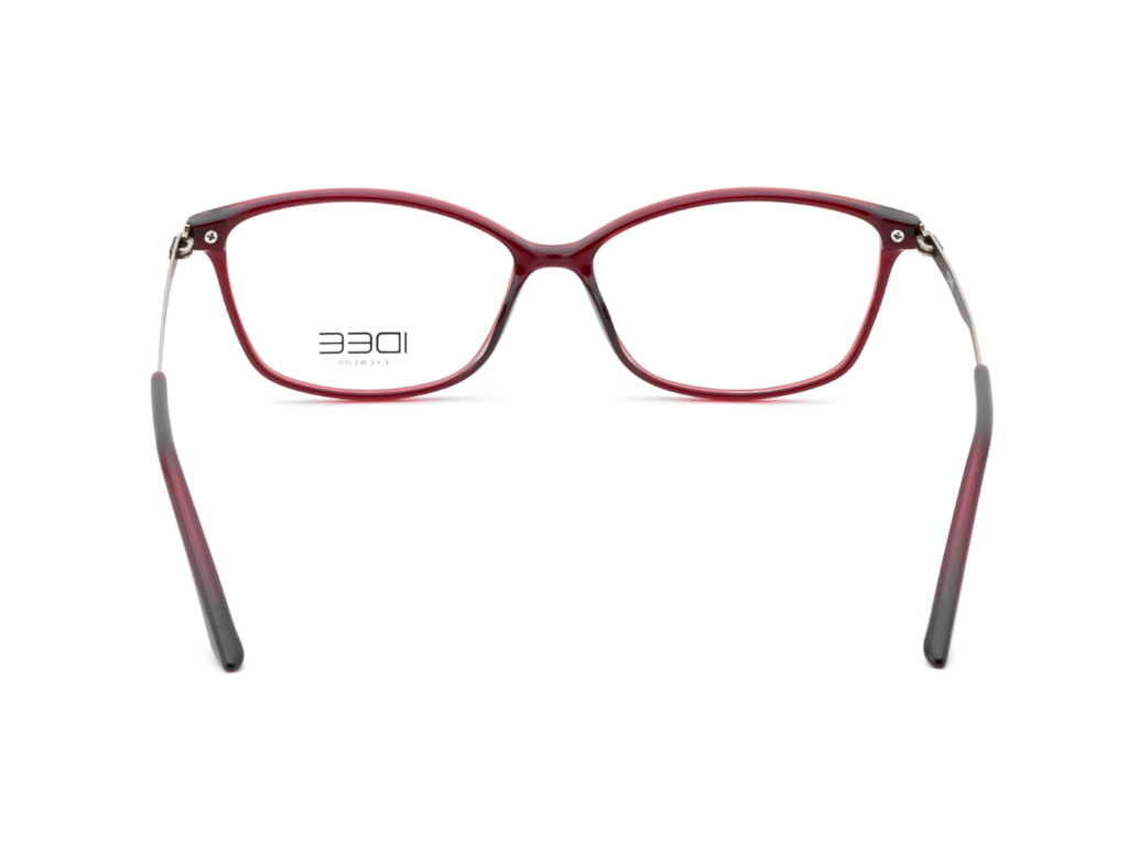 IDEE Rectangle Burgundy Full-Rimmed Eyeglasses - Unisex