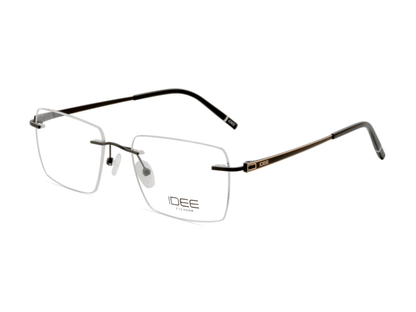 IDEE Rectangle Burgundy Full-Rimmed Eyeglasses - Unisex