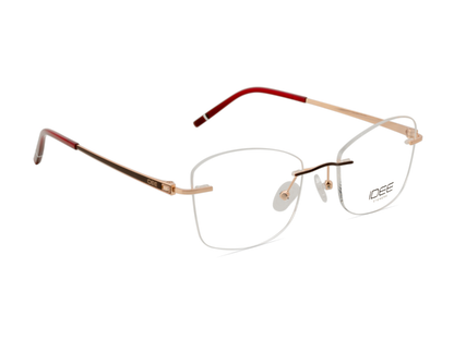 IDEE Rectangle Burgundy Full-Rimmed Eyeglasses - Unisex