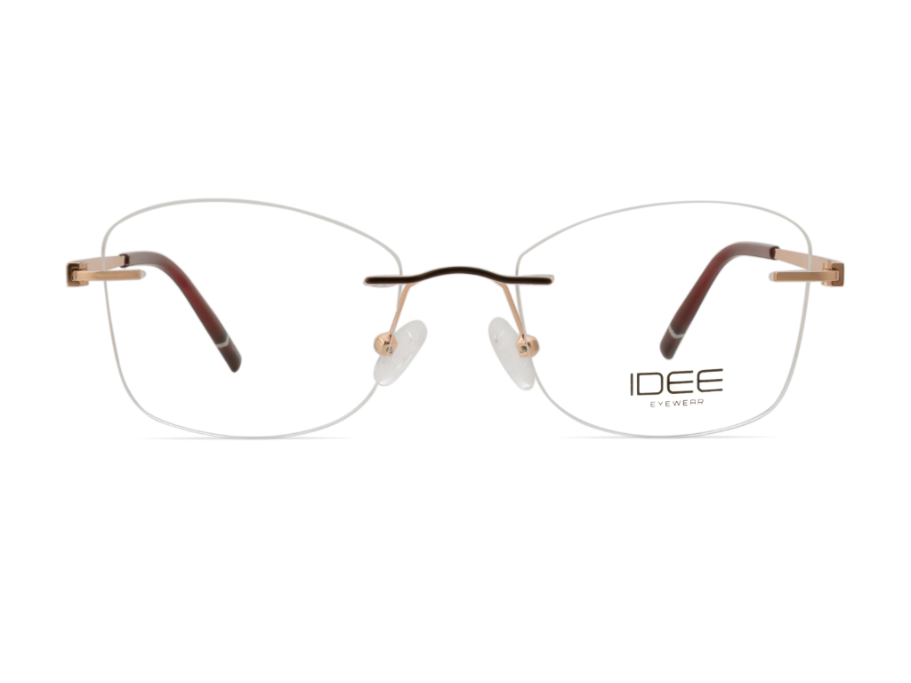 IDEE Rectangle Burgundy Full-Rimmed Eyeglasses - Unisex