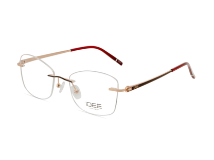 IDEE Rectangle Burgundy Full-Rimmed Eyeglasses - Unisex