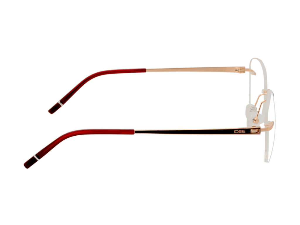 IDEE Rectangle Burgundy Full-Rimmed Eyeglasses - Unisex