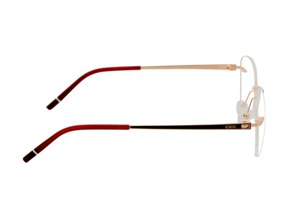 IDEE Rectangle Burgundy Full-Rimmed Eyeglasses - Unisex