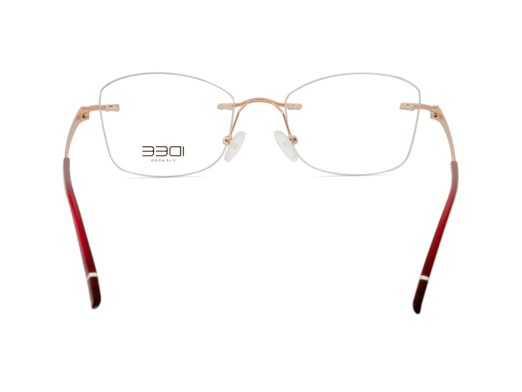 IDEE Rectangle Burgundy Full-Rimmed Eyeglasses - Unisex