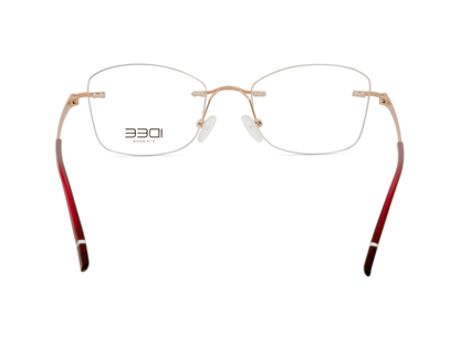 IDEE Rectangle Burgundy Full-Rimmed Eyeglasses - Unisex