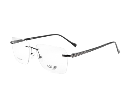 IDEE Rectangle Burgundy Full-Rimmed Eyeglasses - Unisex