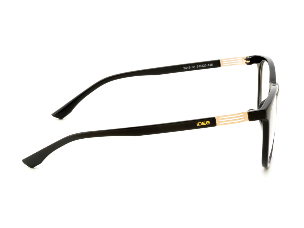 IDEE Rectangle Black Full-Rimmed Eyeglasses - Unisex