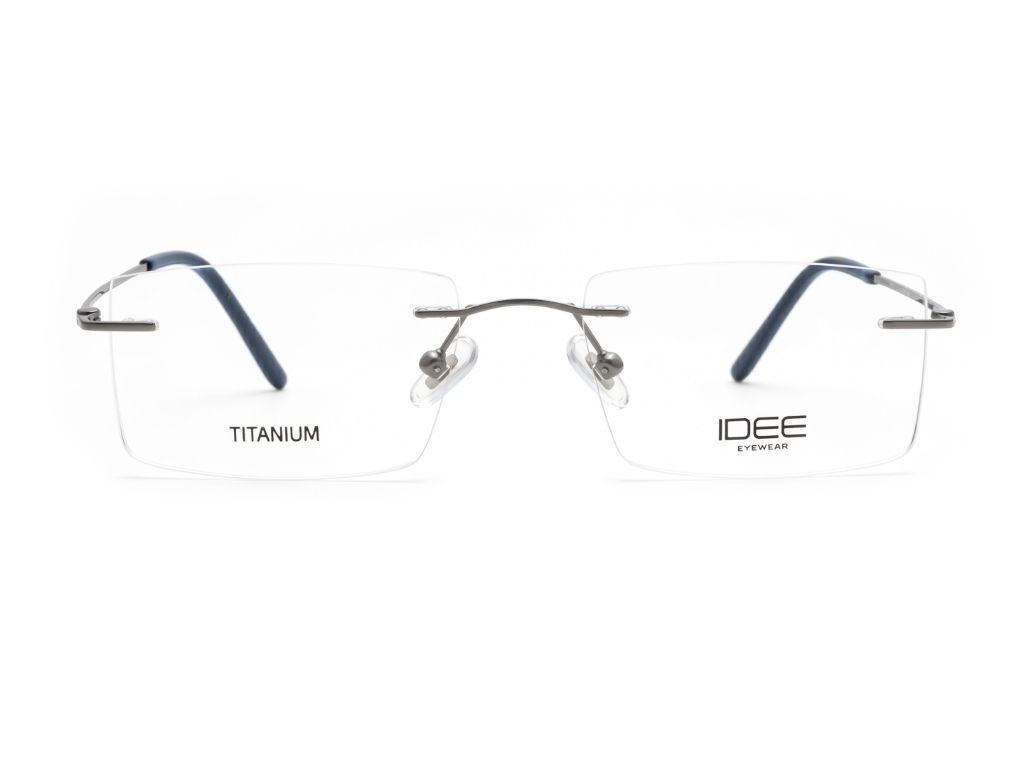 IDEE Rectangle Burgundy Full-Rimmed Eyeglasses - Unisex