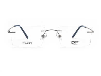 IDEE Rectangle Burgundy Full-Rimmed Eyeglasses - Unisex