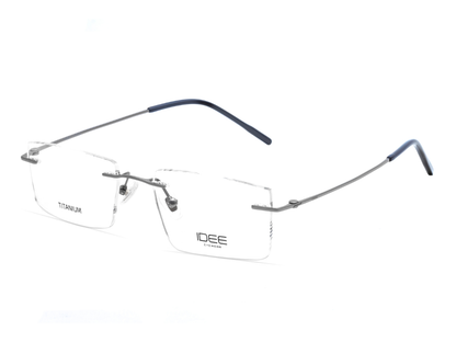 IDEE Rectangle Burgundy Full-Rimmed Eyeglasses - Unisex