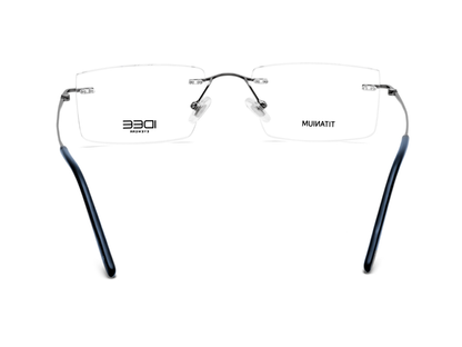 IDEE Rectangle Burgundy Full-Rimmed Eyeglasses - Unisex