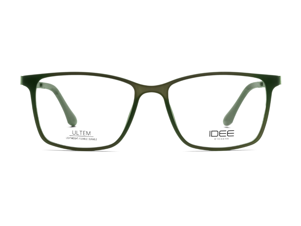 IDEE Rectangle Burgundy Full-Rimmed Eyeglasses - Unisex
