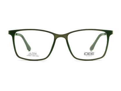 IDEE Rectangle Burgundy Full-Rimmed Eyeglasses - Unisex