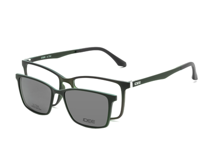 IDEE Rectangle Burgundy Full-Rimmed Eyeglasses - Unisex