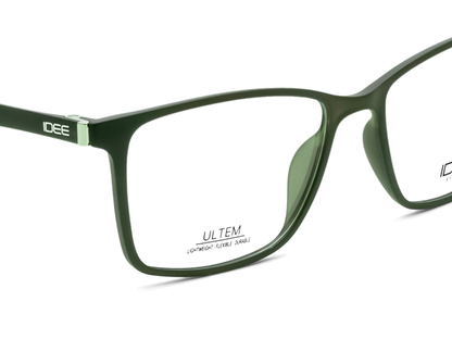 IDEE Rectangle Burgundy Full-Rimmed Eyeglasses - Unisex