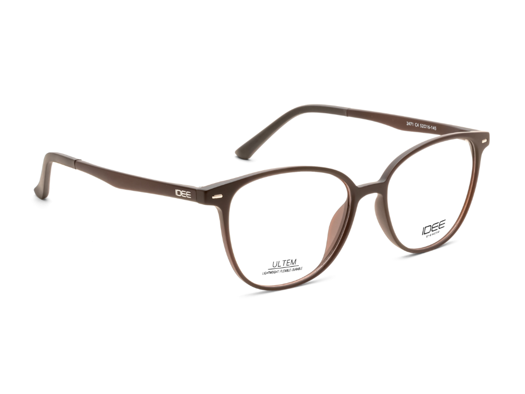 IDEE Rectangle Burgundy Full-Rimmed Eyeglasses - Unisex