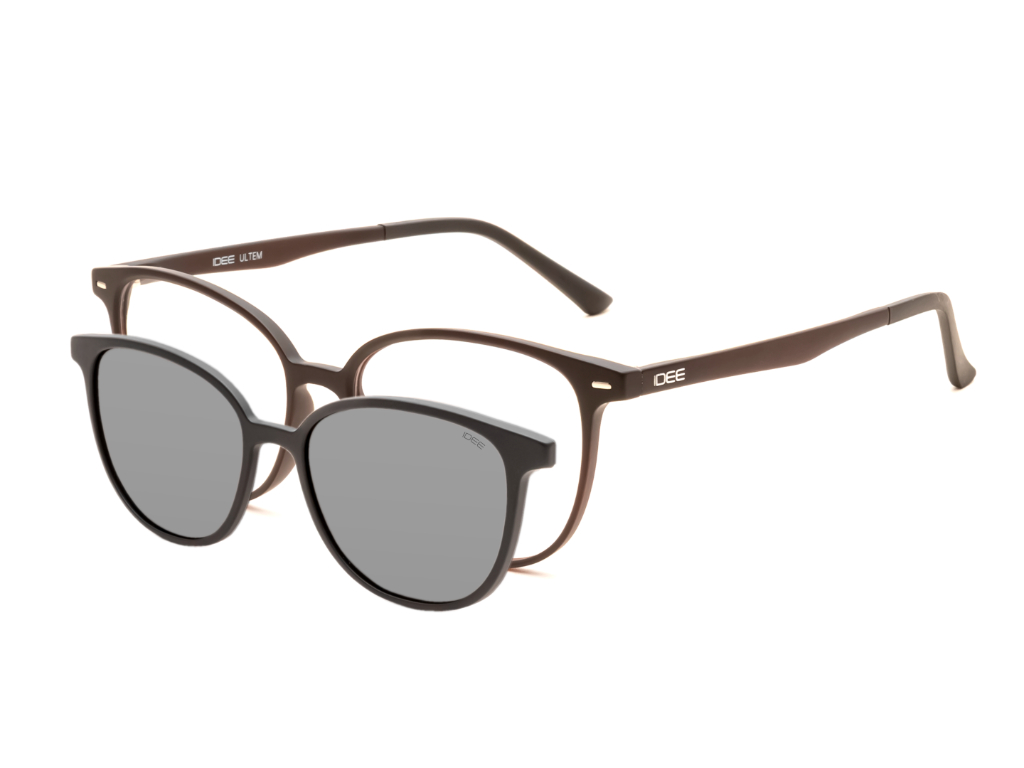 IDEE Rectangle Burgundy Full-Rimmed Eyeglasses - Unisex