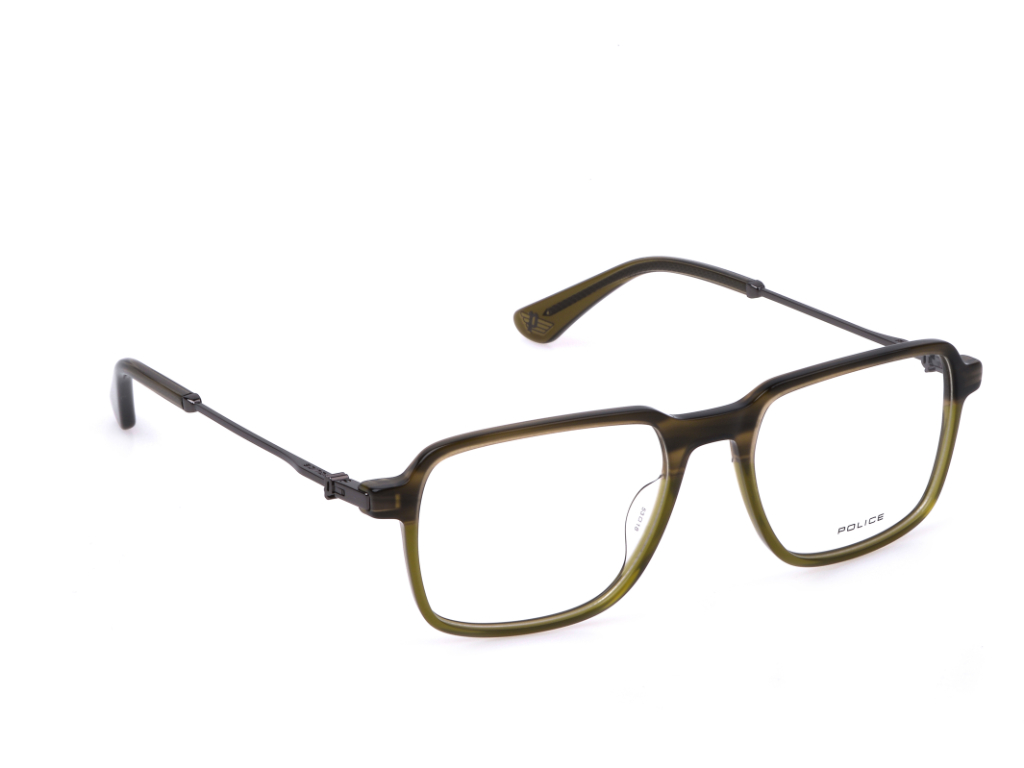 POLICE Square Color Full-Rimmed Eyeglasses - Men