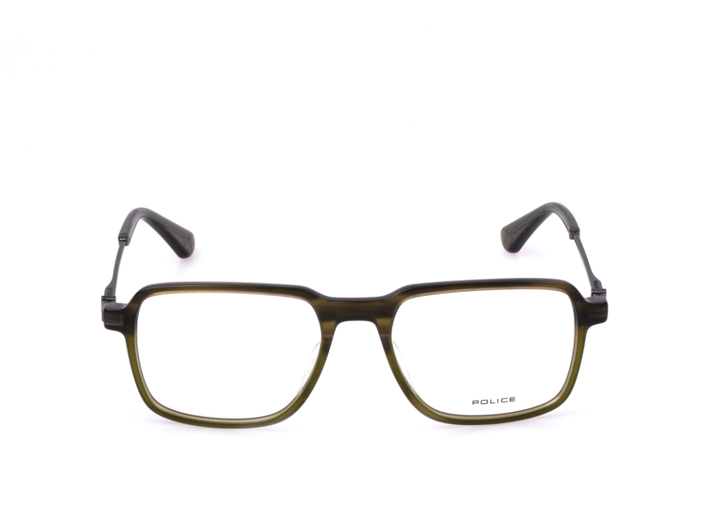 POLICE Square Color Full-Rimmed Eyeglasses - Men