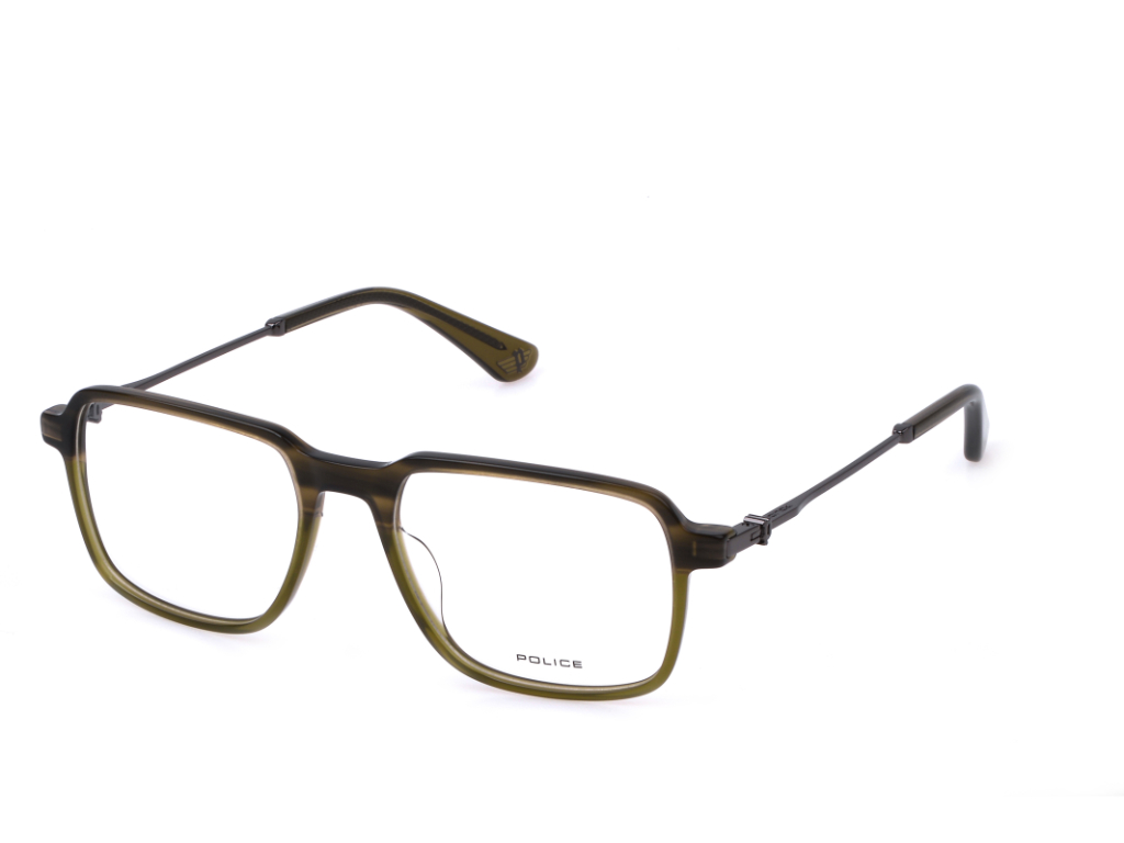 POLICE Square Color Full-Rimmed Eyeglasses - Men