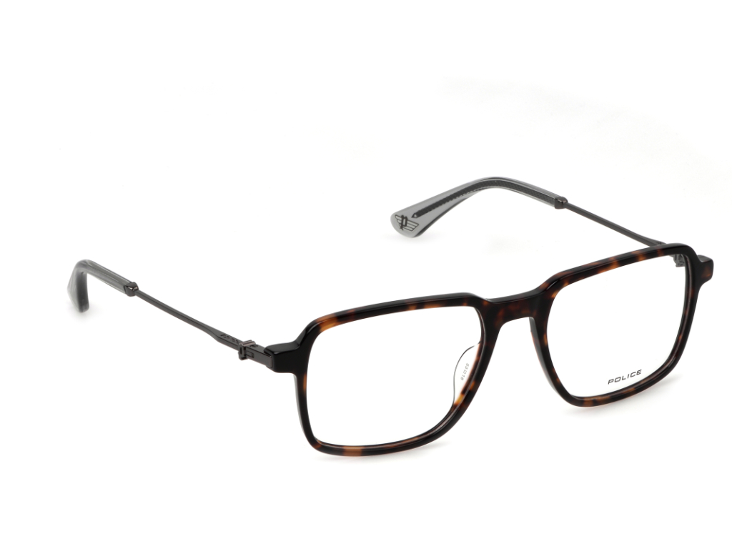 POLICE Square 4BL Color Full-Rimmed Eyeglasses - Men
