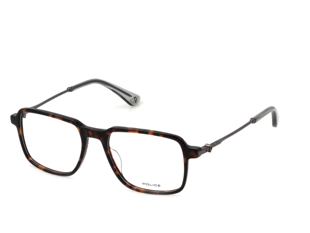 POLICE Square 4BL Color Full-Rimmed Eyeglasses - Men
