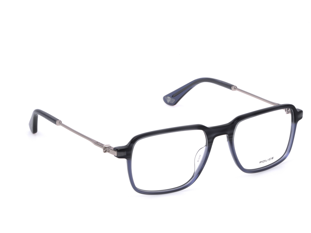 POLICE Square 6DG Color Full-Rimmed Eyeglasses - Men