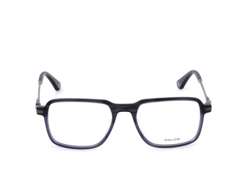 POLICE Square 6DG Color Full-Rimmed Eyeglasses - Men