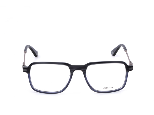 POLICE Square 6DG Color Full-Rimmed Eyeglasses - Men