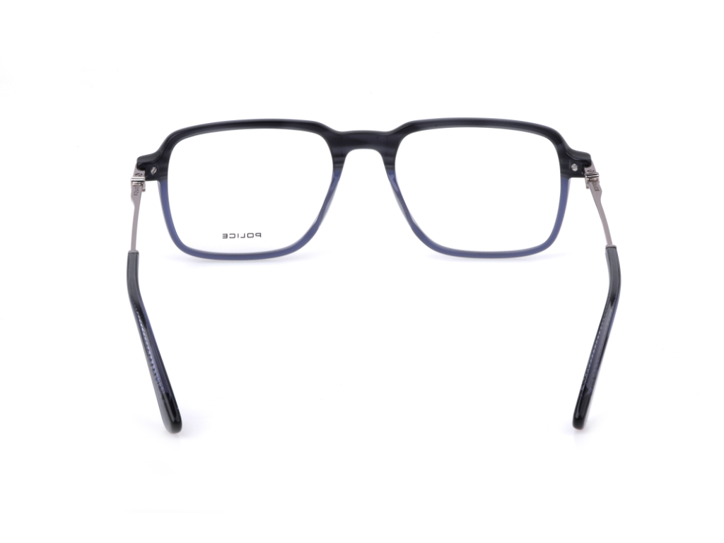 POLICE Square 6DG Color Full-Rimmed Eyeglasses - Men