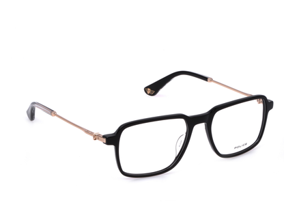 POLICE Square Black Full-Rimmed Eyeglasses - Men