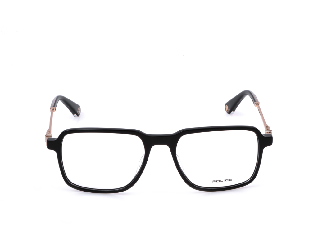 POLICE Square Black Full-Rimmed Eyeglasses - Men
