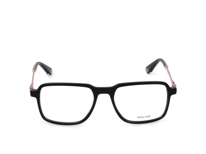 POLICE Square Black Full-Rimmed Eyeglasses - Men