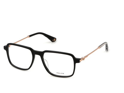 POLICE Square Black Full-Rimmed Eyeglasses - Men