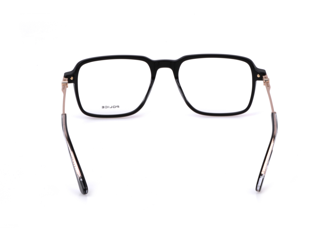 POLICE Square Black Full-Rimmed Eyeglasses - Men