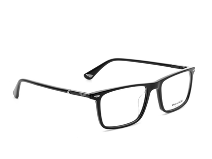 POLICE Square Black Full-Rimmed Eyeglasses - Men