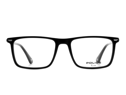 POLICE Square Black Full-Rimmed Eyeglasses - Men