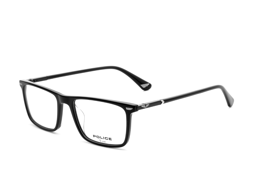 POLICE Square Black Full-Rimmed Eyeglasses - Men