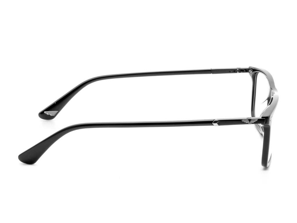 POLICE Square Black Full-Rimmed Eyeglasses - Men