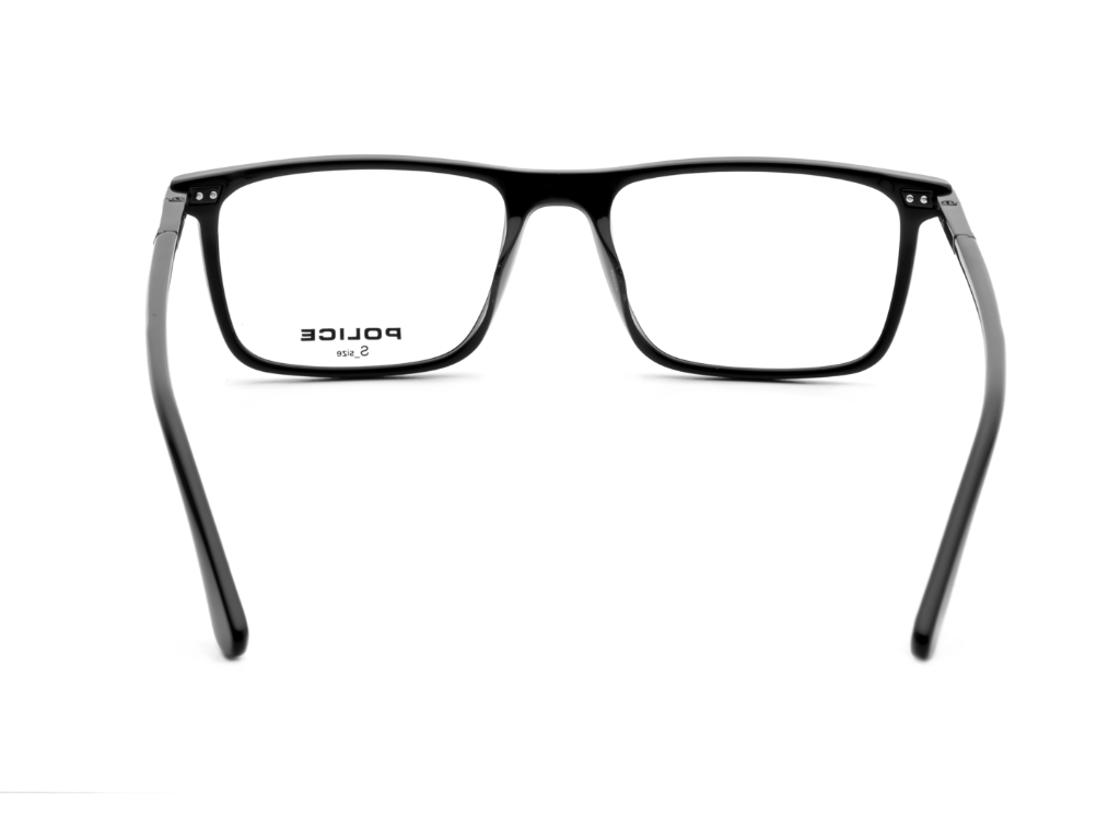 POLICE Square Black Full-Rimmed Eyeglasses - Men