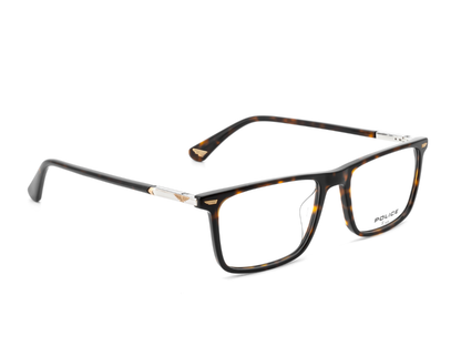 POLICE Square Havana Full-Rimmed Eyeglasses - Men