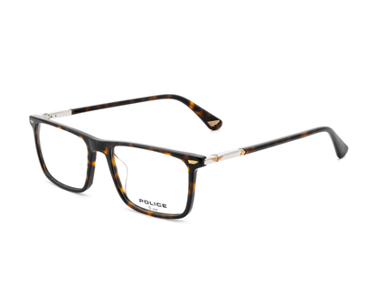 POLICE Square Havana Full-Rimmed Eyeglasses - Men