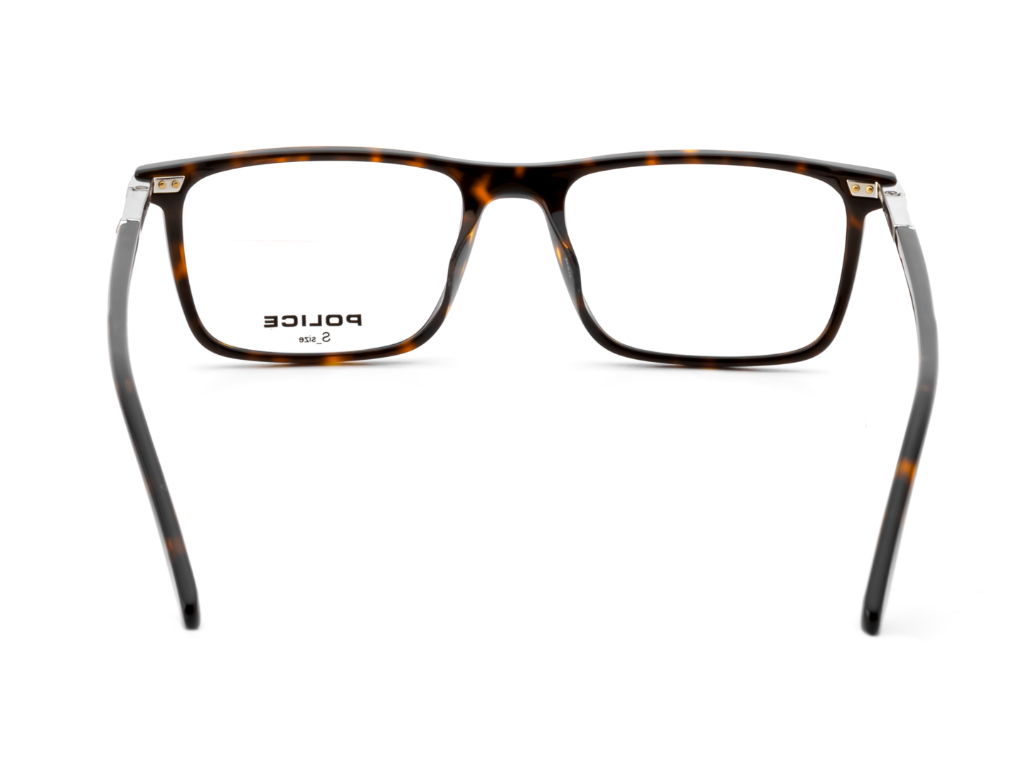 POLICE Square Havana Full-Rimmed Eyeglasses - Men