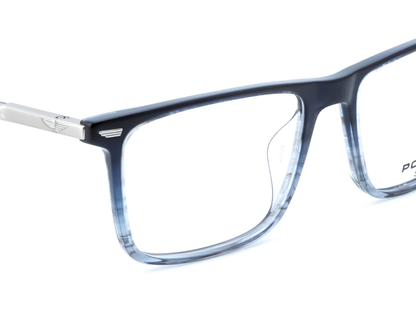 POLICE Square Glossy Black Full-Rimmed Eyeglasses - Men